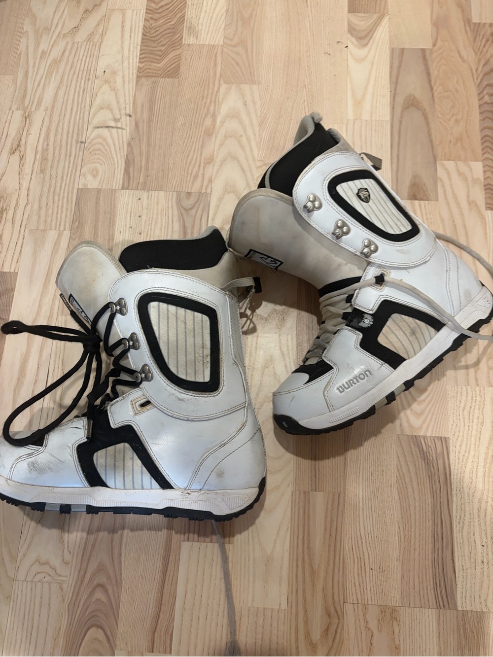Burton White and Black Men's Snowboard Boots